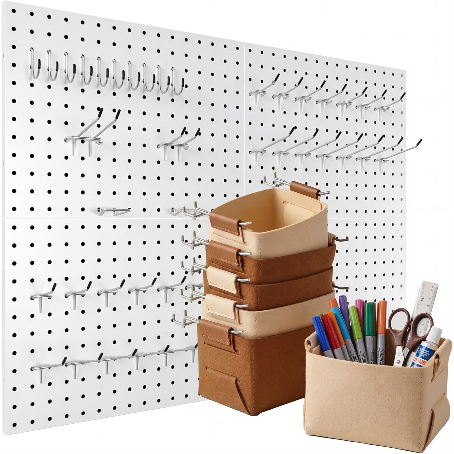 Sewing Production - 4 Pack Metal Pegboard Organizer with