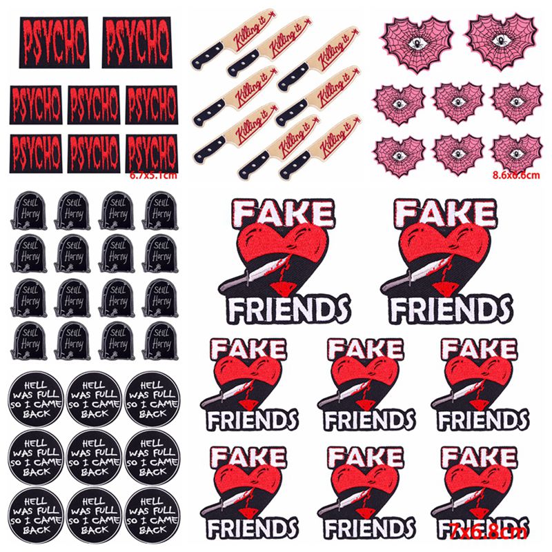Velcro Sew On - 10PCS/Lot Fake Friends Embroidery Patch DIY