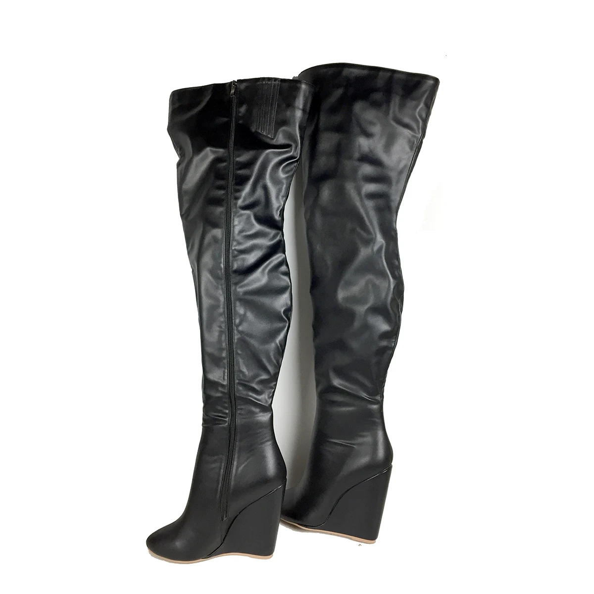 Women’s Black Over-the-Knee Bo - Sewing Zipper のレビューと価格