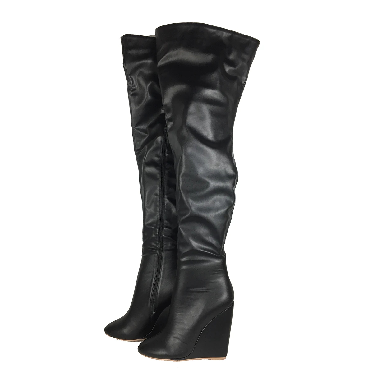 Women’s Black Over-the-Knee Bo - Sewing Zipper のレビューと価格