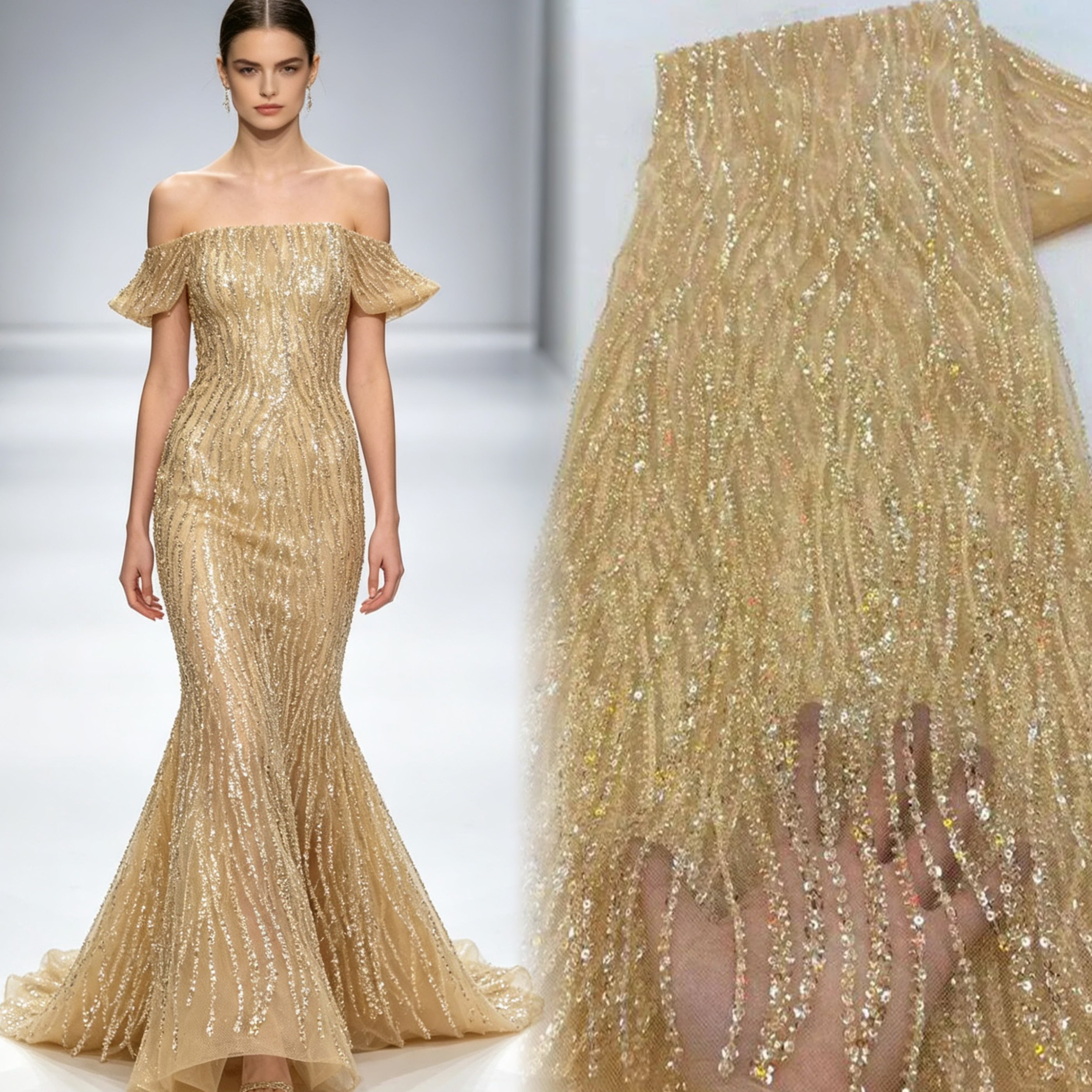 Gold Color Africa Embroidered  - Sewing Net のレビューと価格