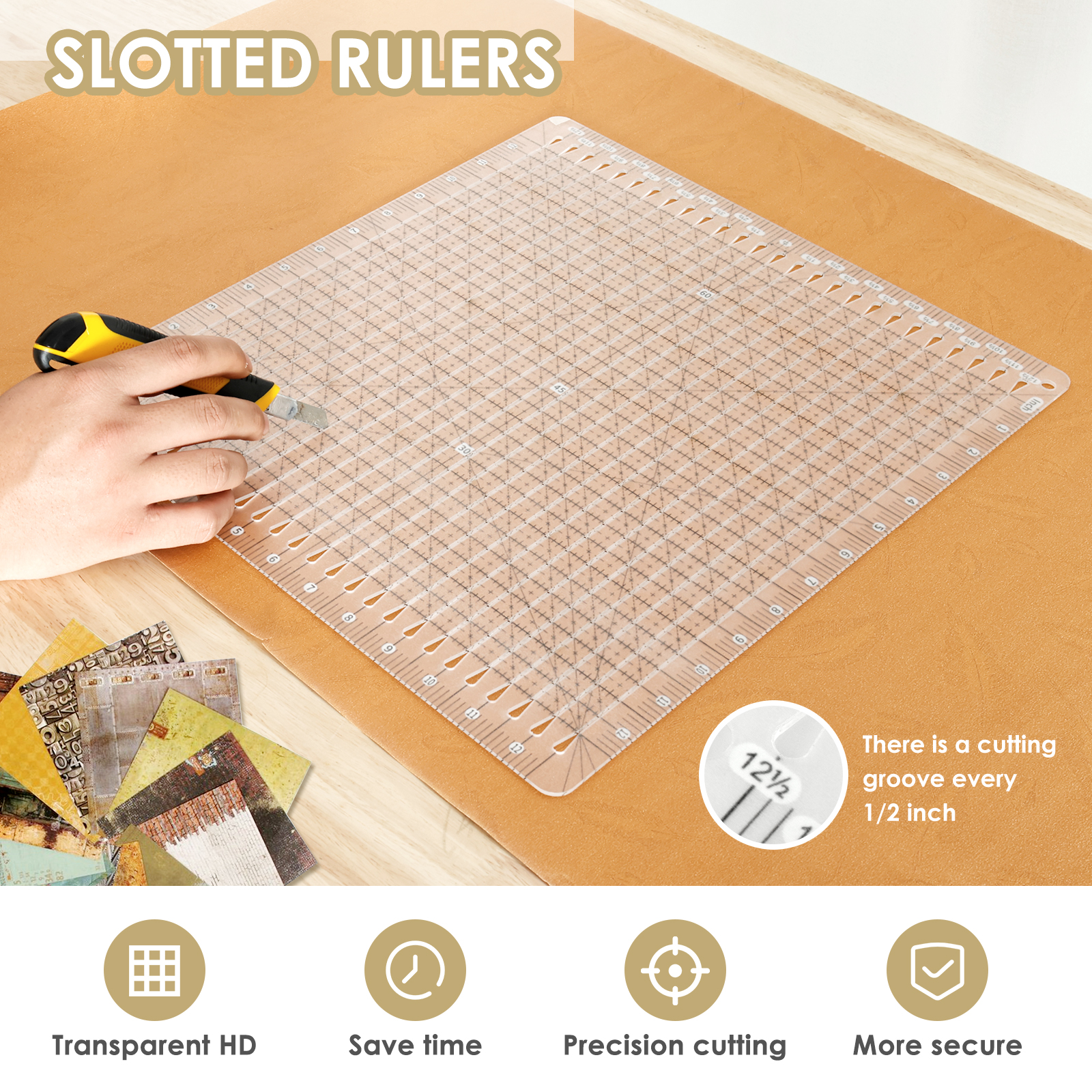 Quilting Ruler 12 x 12 Inches  - Quilting Ruler Square のレビューと価格