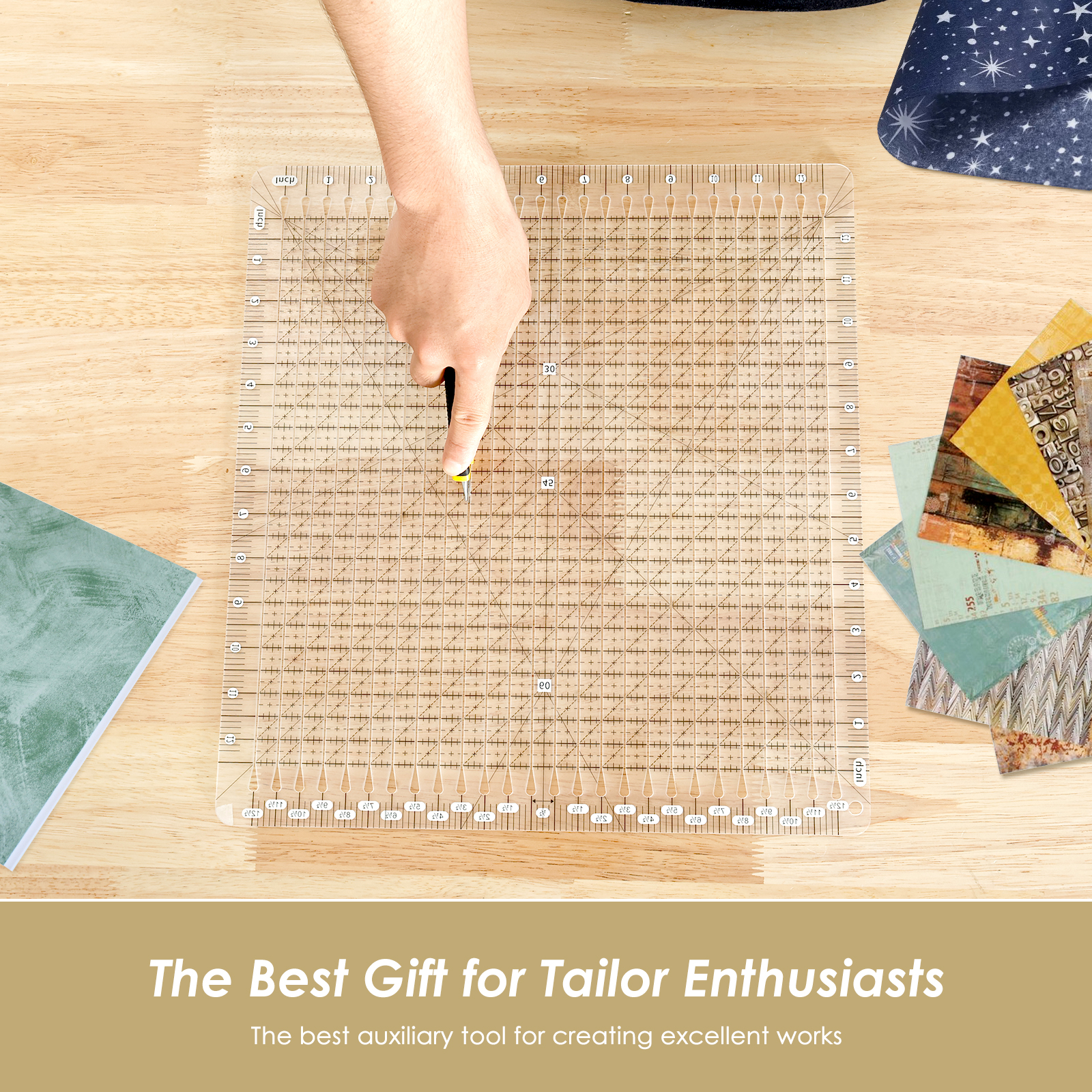 Quilting Ruler 12 x 12 Inches  - Quilting Ruler Square のレビューと価格