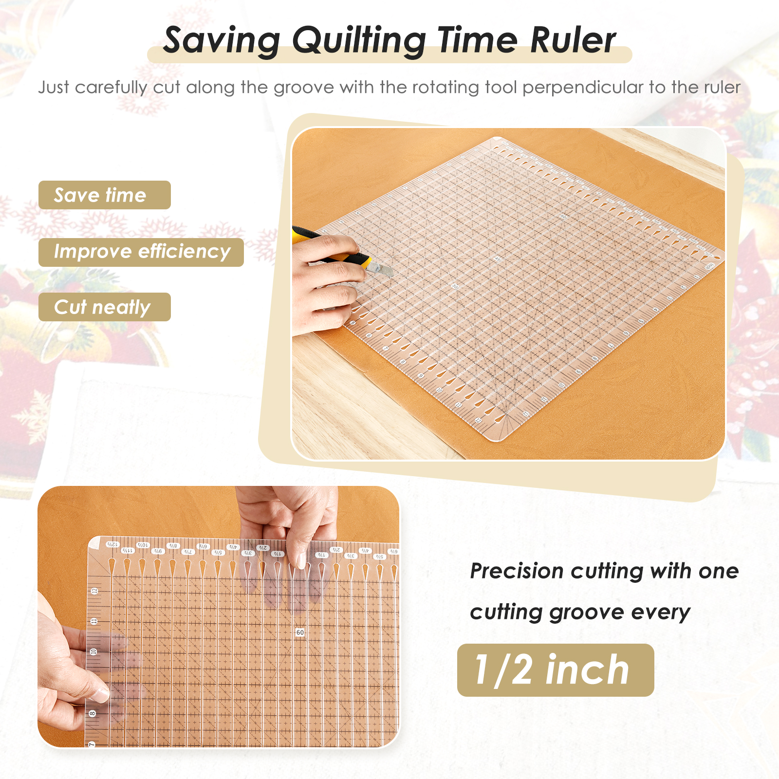 Quilting Ruler 12 x 12 Inches  - Quilting Ruler Square のレビューと価格