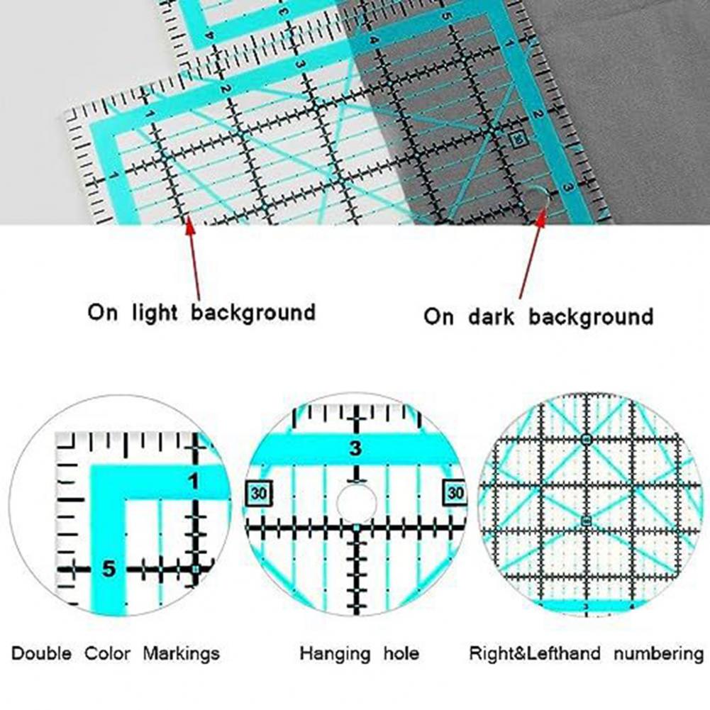 4Pcs Acrylic Quilting Ruler wi - Quilting Ruler Square のレビューと価格