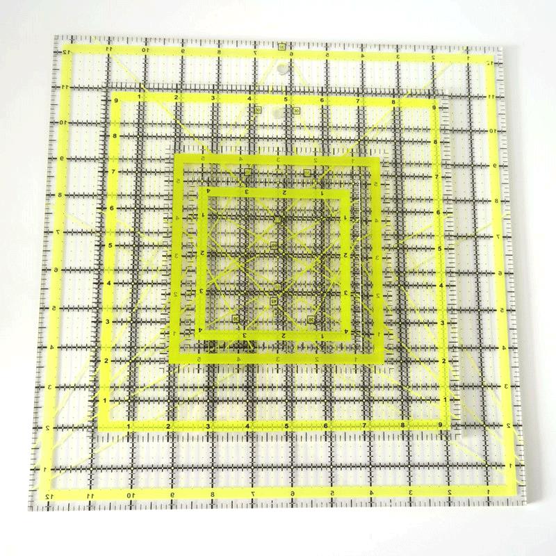 4Pcs Square Acrylic Quilting R - Quilting Ruler Square のレビューと価格
