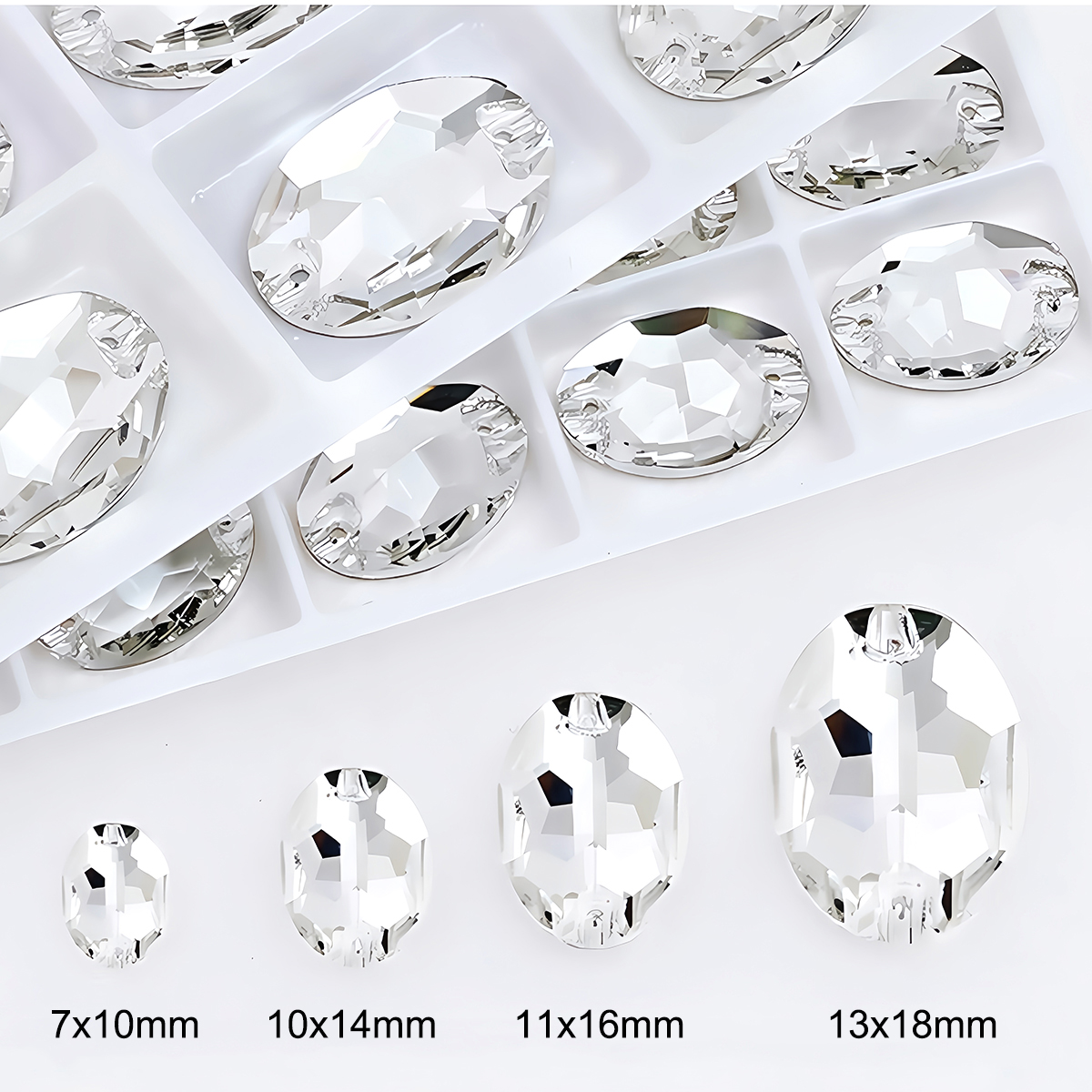 Oval Ellipse Crystal Clear Gla - Sewing Garments のレビューと価格