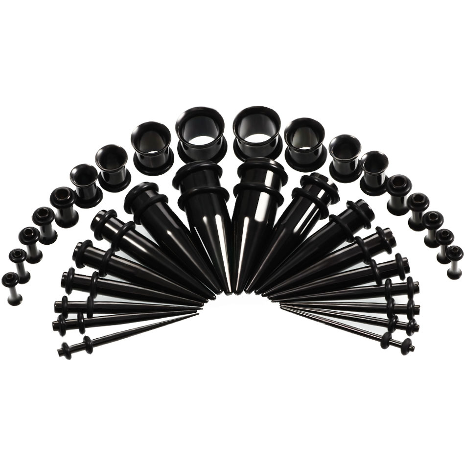 36Pcs/Lot 14G-00G Ear Gauges S - Seam Gauge Metal のレビューと価格