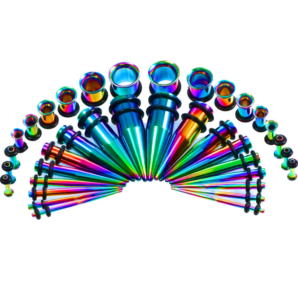 36Pcs/Lot 14G-00G Ear Gauges S - Seam Gauge Metal のレビューと価格
