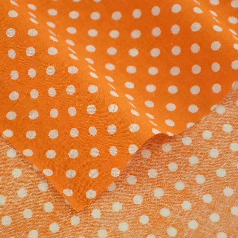 50X150CM White Orange Polka Do - Sewing In Textile のレビューと価格