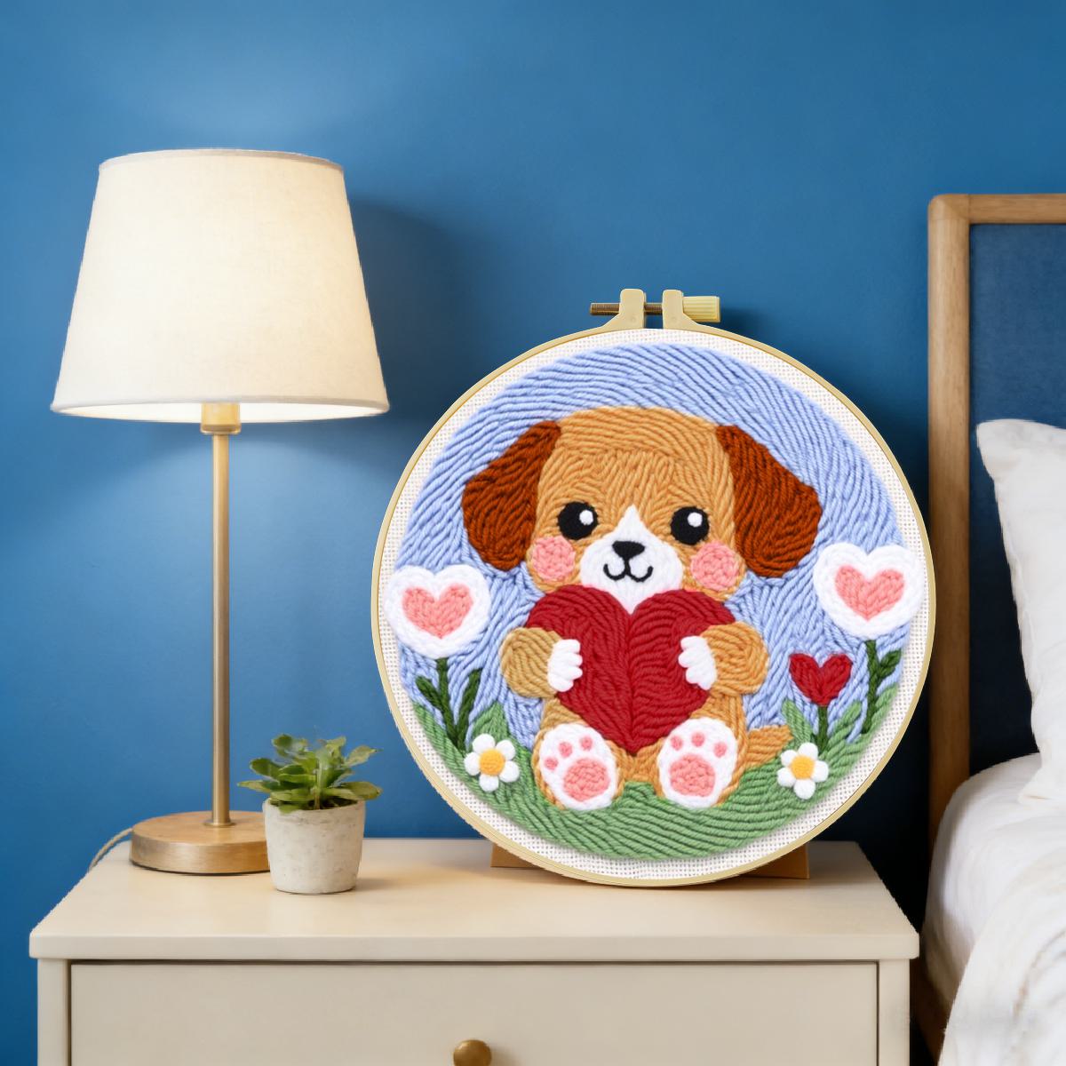 20X20CM/7.87inch Dog Punch Nee - Is Sewing Textile Art のレビューと価格