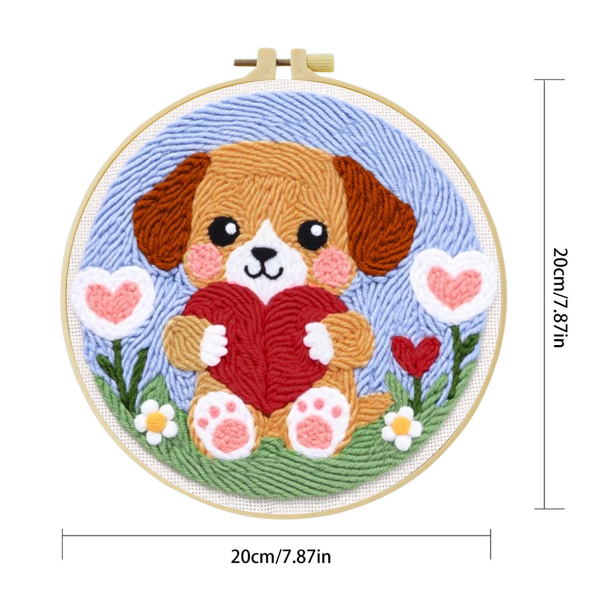 20X20CM/7.87inch Dog Punch Nee - Is Sewing Textile Art のレビューと価格