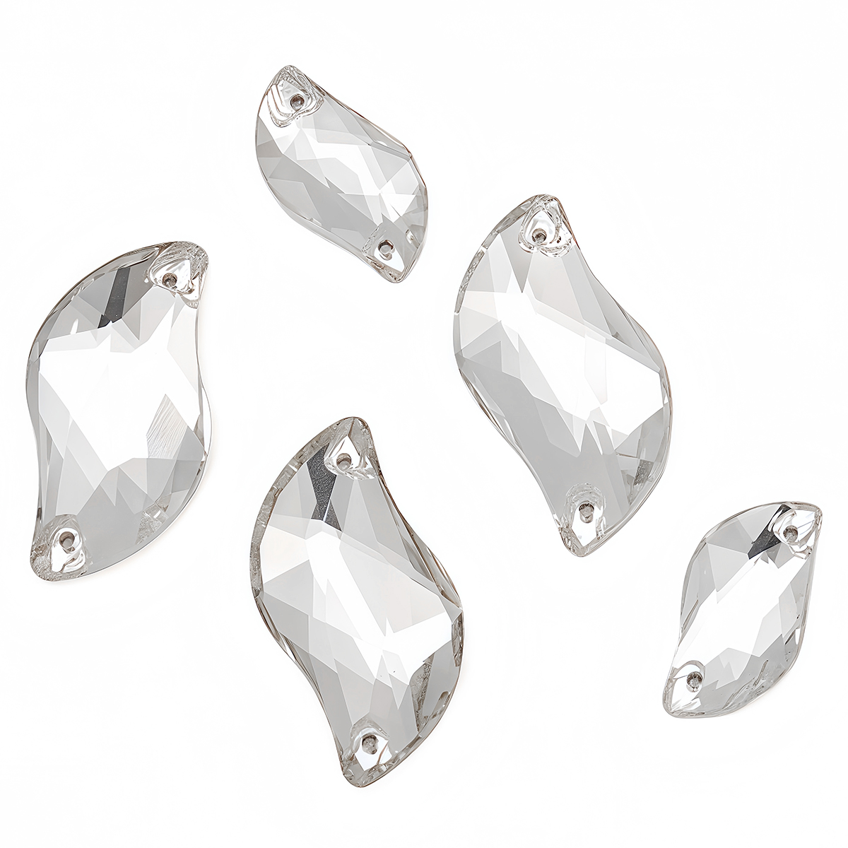 S Shape Sew On Rhinestone Crys - Sewing Garments のレビューと価格