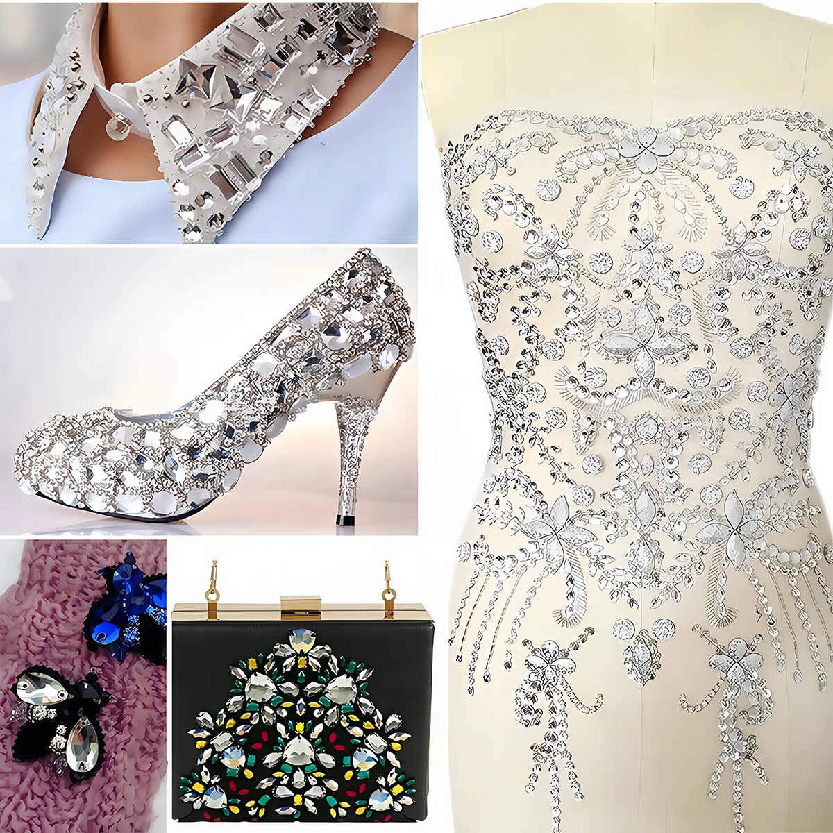S Shape Sew On Rhinestone Crys - Sewing Garments のレビューと価格