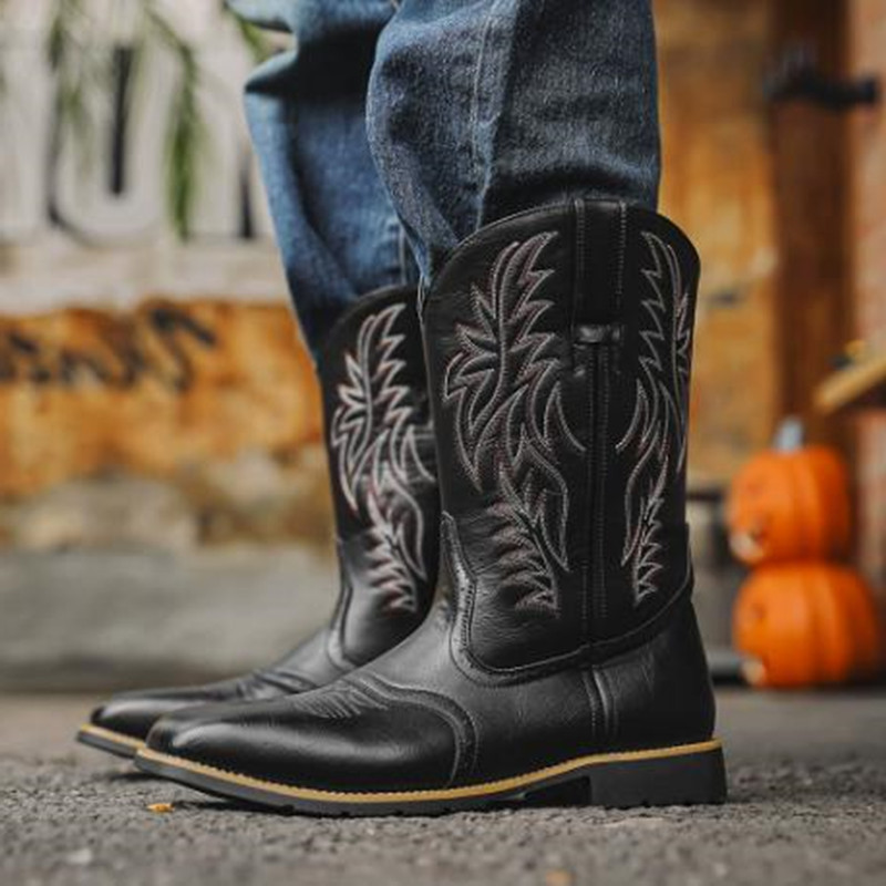 New Men High Boots Embroidery  - Sewing Embroidery Fabric のレビューと価格