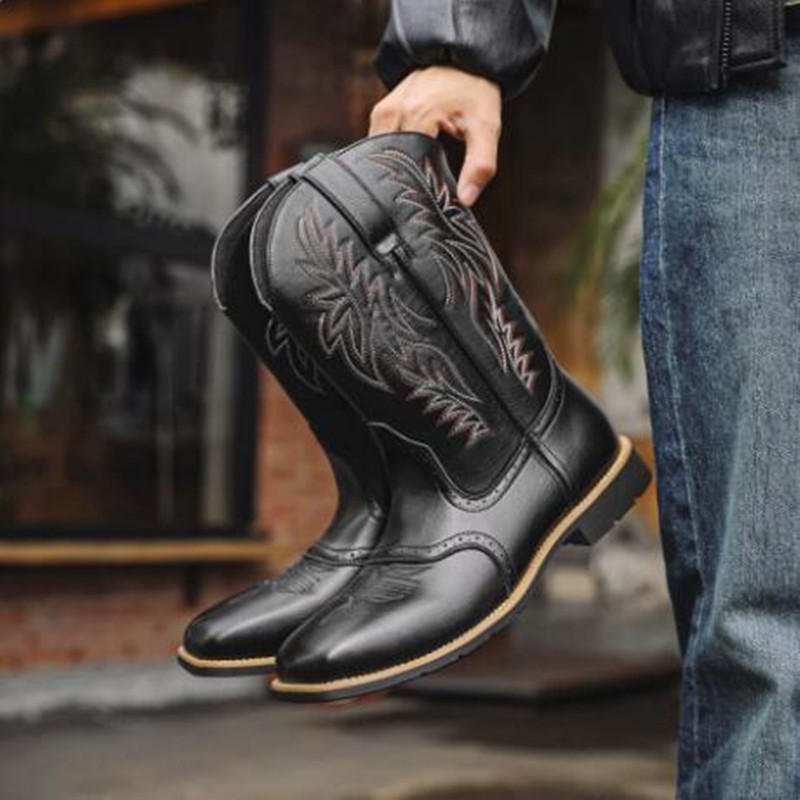 New Men High Boots Embroidery  - Sewing Embroidery Fabric のレビューと価格