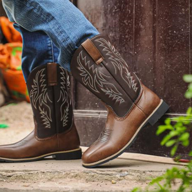 New Men High Boots Embroidery  - Sewing Embroidery Fabric のレビューと価格