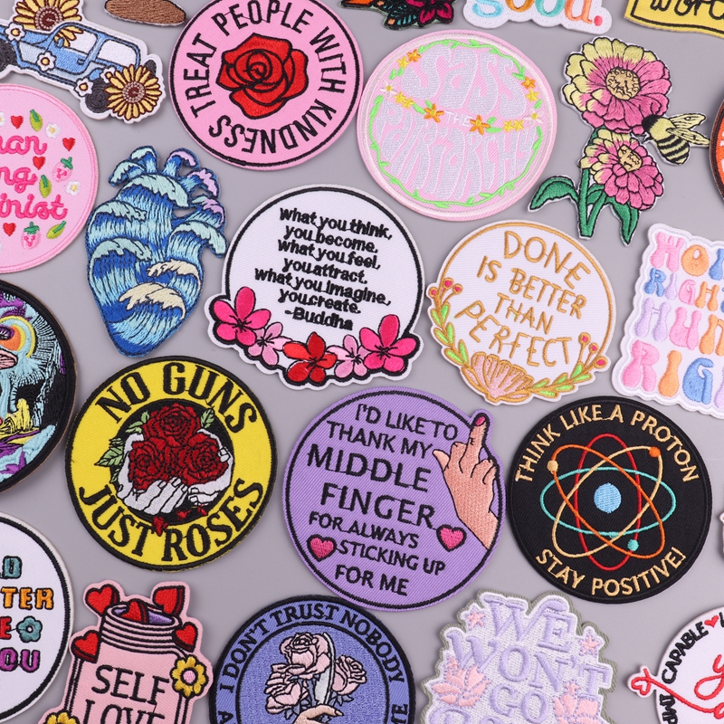 Self Encourage Iron On Patches - Velcro Sew On のレビューと価格