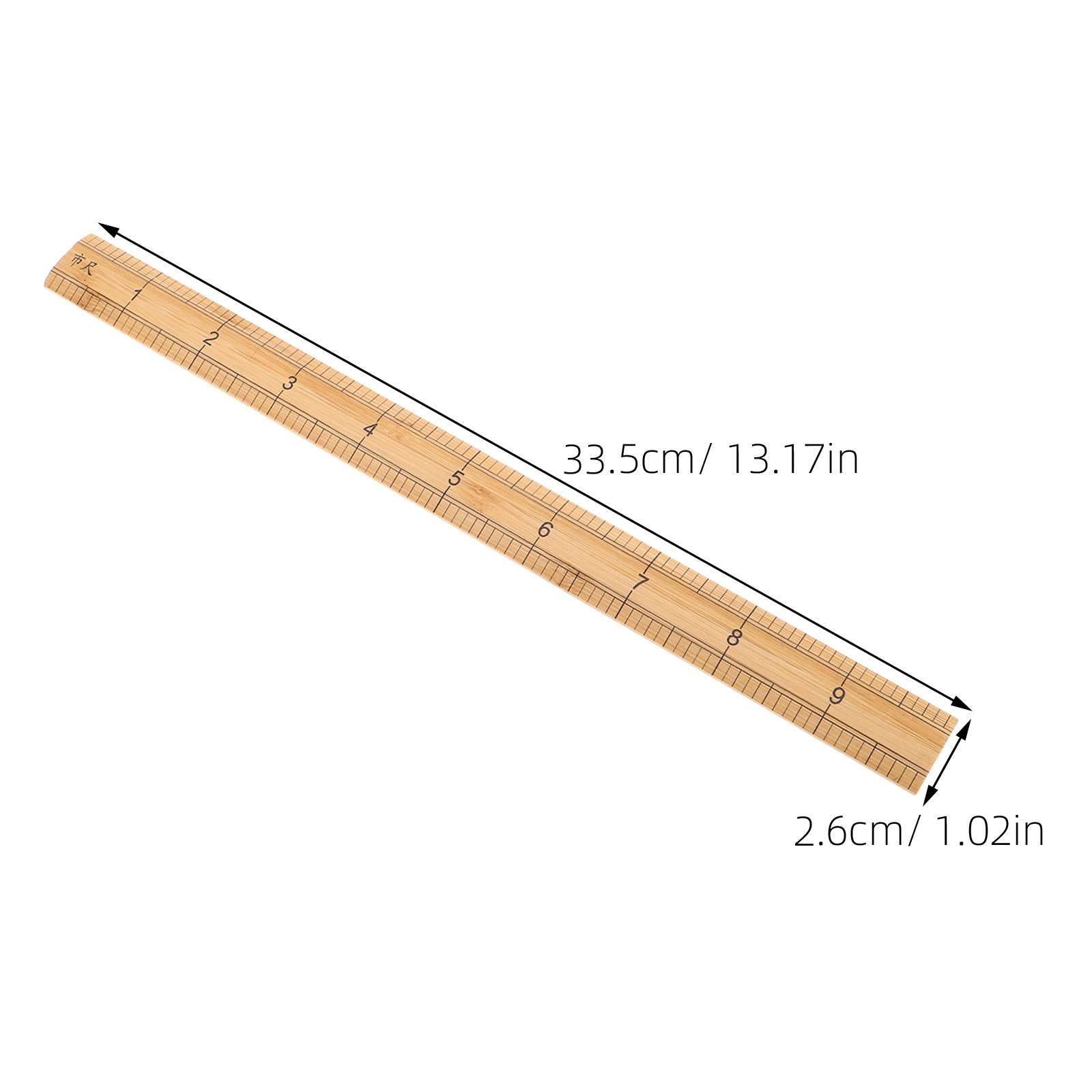 2Pcs Bamboo Straight Ruler 33C - Sewing Garments のレビューと価格