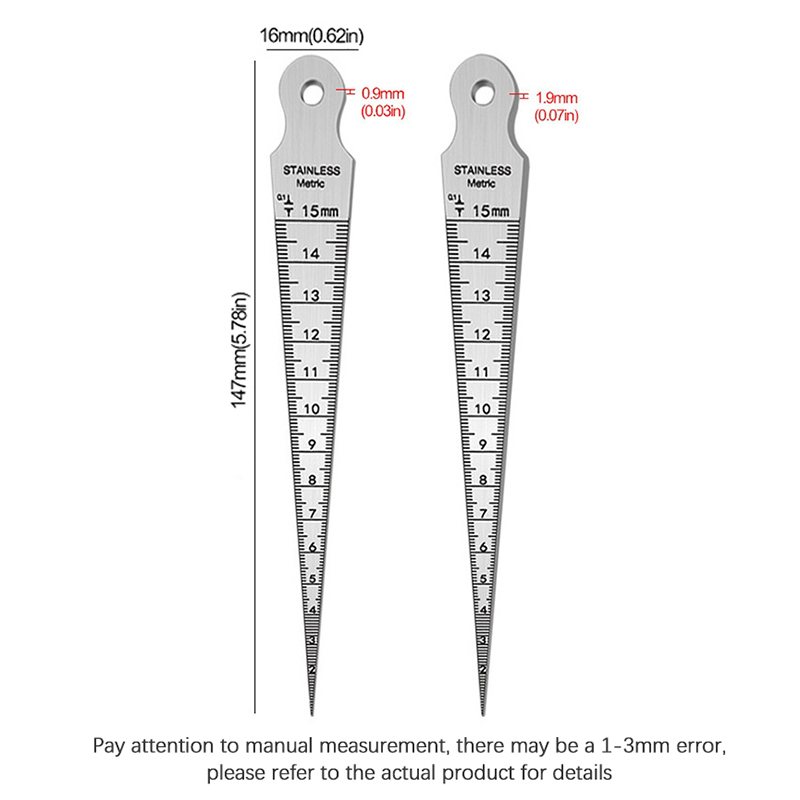 ❤️ 1-15mm Stainless Steel Tape - Seam Gauge Metal のレビューと価格