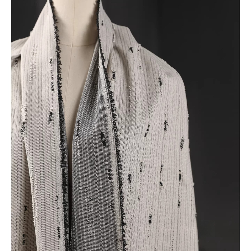 Striped Denim Cotton Jacquard  - Sewing Recycle のレビューと価格
