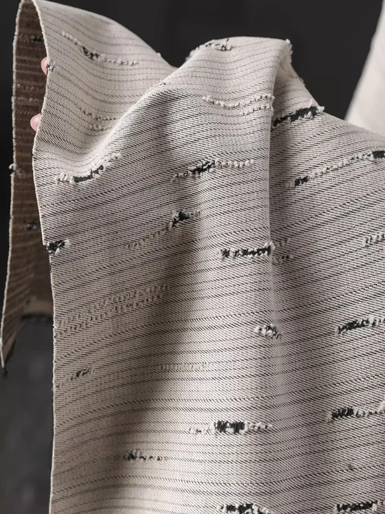 Striped Denim Cotton Jacquard  - Sewing Recycle のレビューと価格