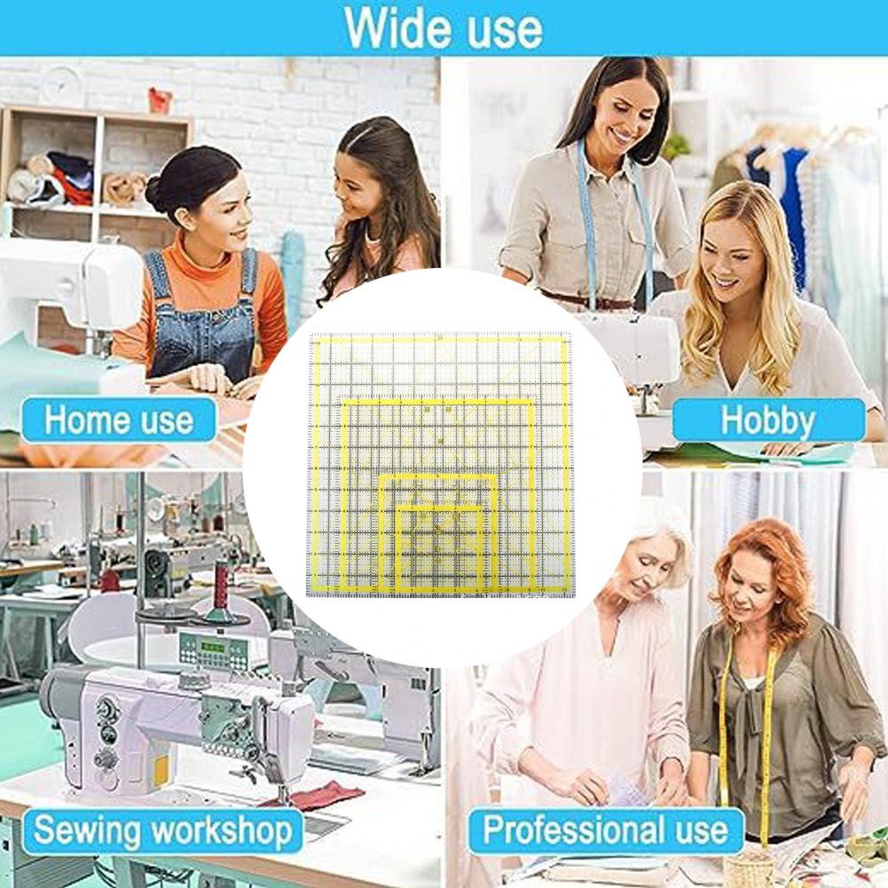 4Pcs Acrylic Quilting Ruler 4. - Quilting Ruler Square のレビューと価格