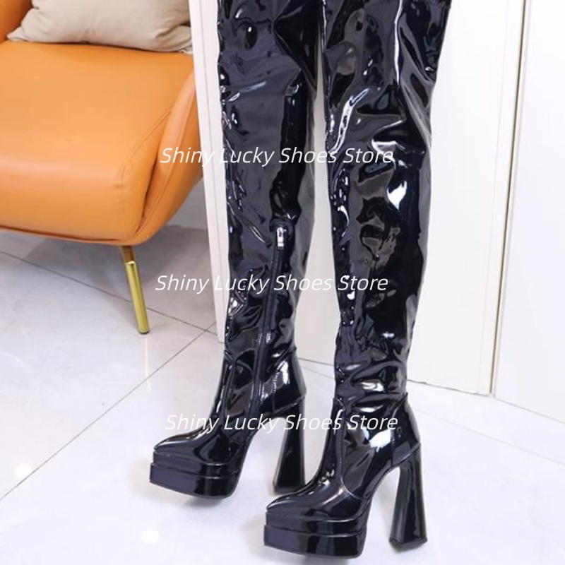 Platform Shoes for Womens Poin - Sewing Zipper のレビューと価格