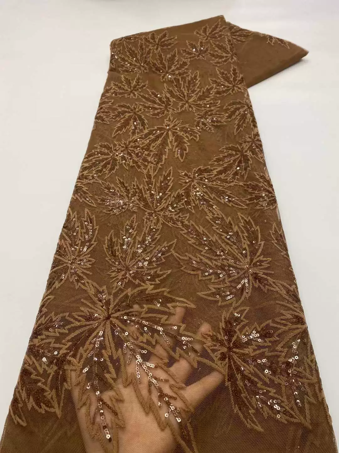 5yard Sequin nail bead maple l - Sewing Embroidery Fabric のレビューと価格