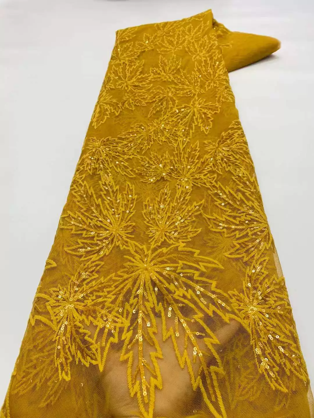 5yard Sequin nail bead maple l - Sewing Embroidery Fabric のレビューと価格