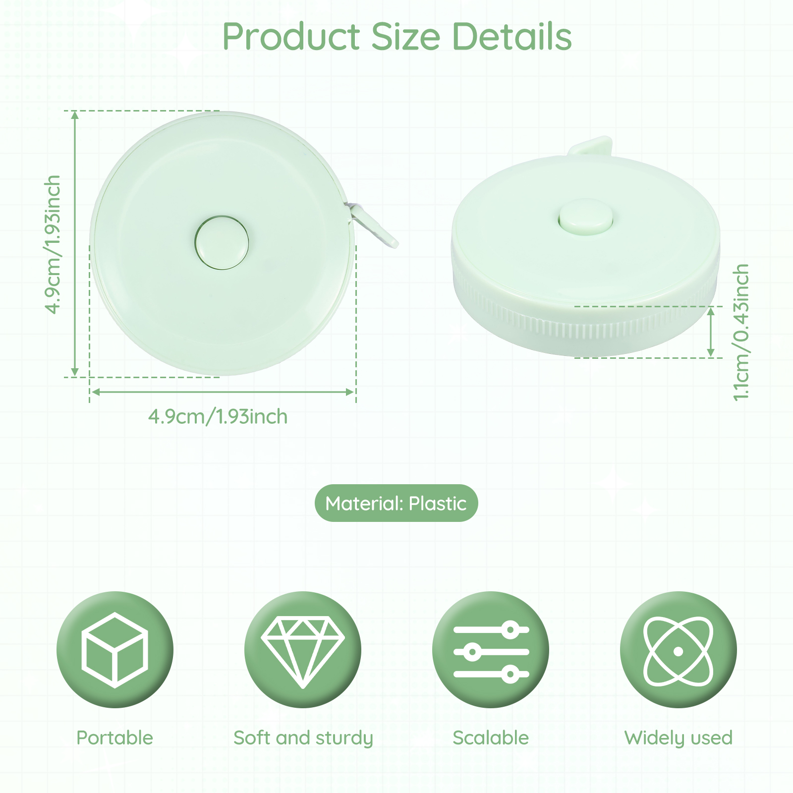 1PC 1.5m Small Tape Measure Do - Sewing Recycle のレビューと価格