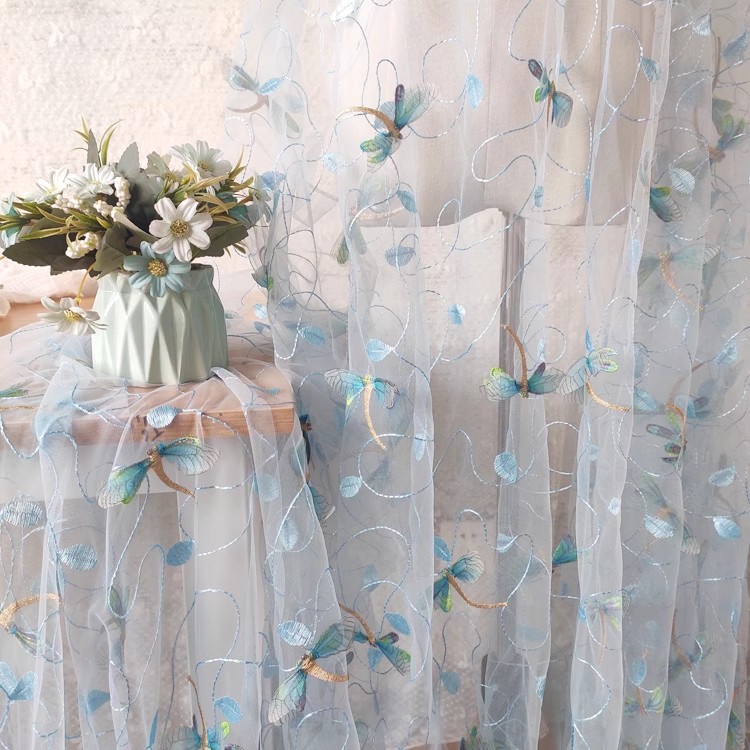 1yard Blue pink mesh fabric Th - Sewing Embroidery Fabric のレビューと価格