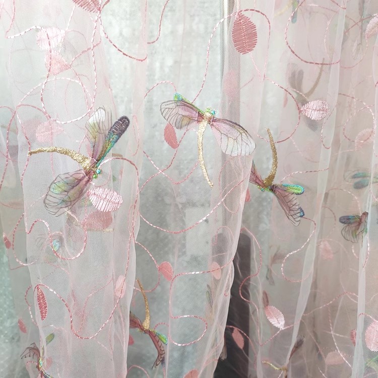 1yard Blue pink mesh fabric Th - Sewing Embroidery Fabric のレビューと価格
