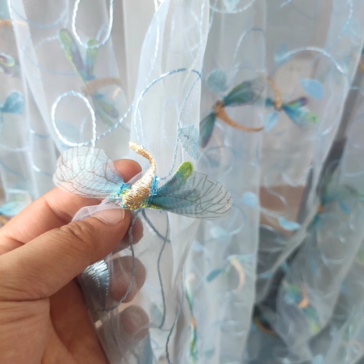 1yard Blue pink mesh fabric Th - Sewing Embroidery Fabric のレビューと価格