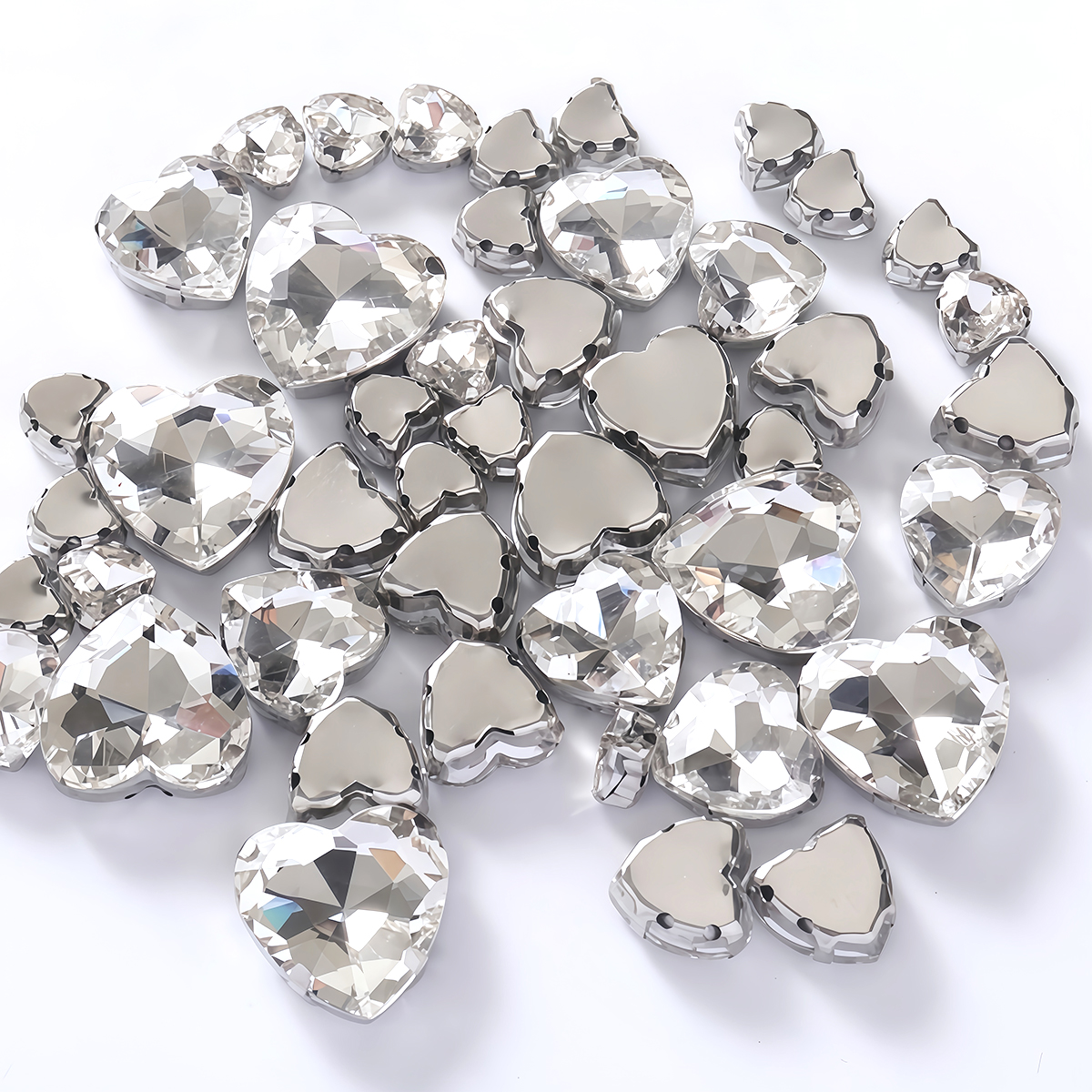 Heart Shape Glass Rhinestones  - Sewing Garments のレビューと価格