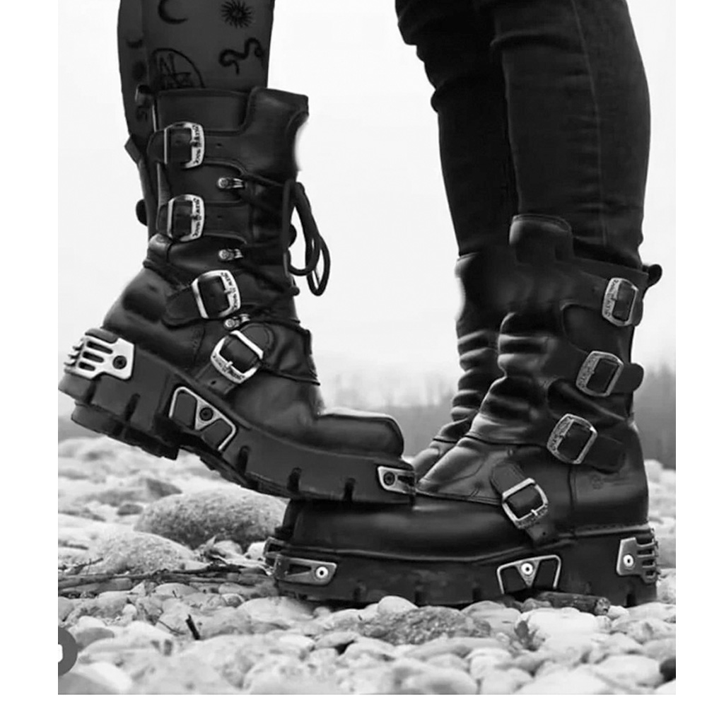 New Men's Punk Motorcycle Boot - Sewing Zipper のレビューと価格