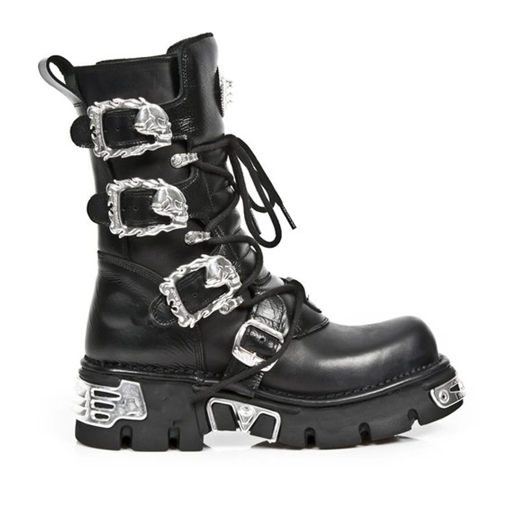 New Men's Punk Motorcycle Boot - Sewing Zipper のレビューと価格