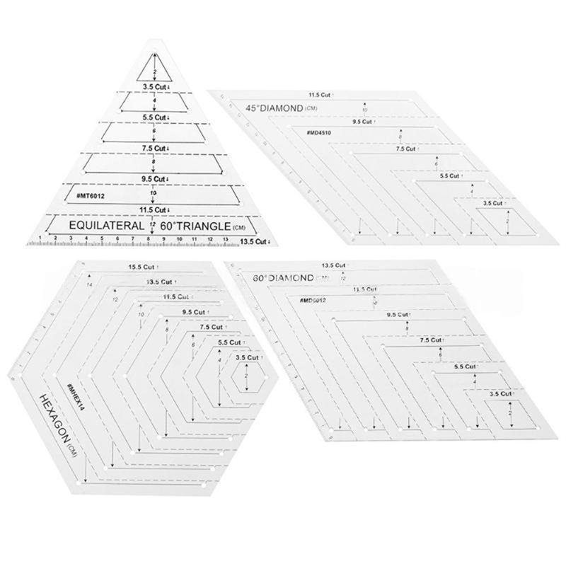 A25F-4Pcs Quilting Ruler Set,  - Quilting Ruler Square のレビューと価格