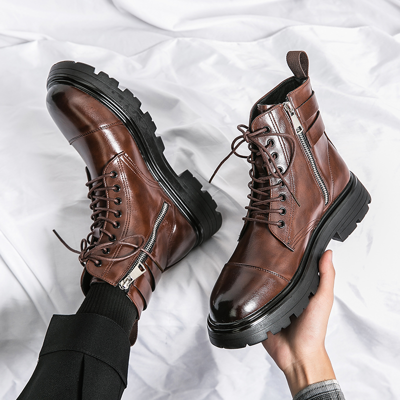 Brand Men's Naked Boots Fashio - Sewing Zipper のレビューと価格