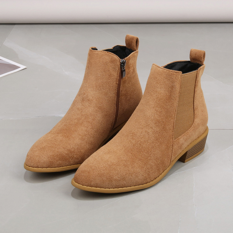 Women's Short Boots Autumn Poi - Sewing Zipper のレビューと価格