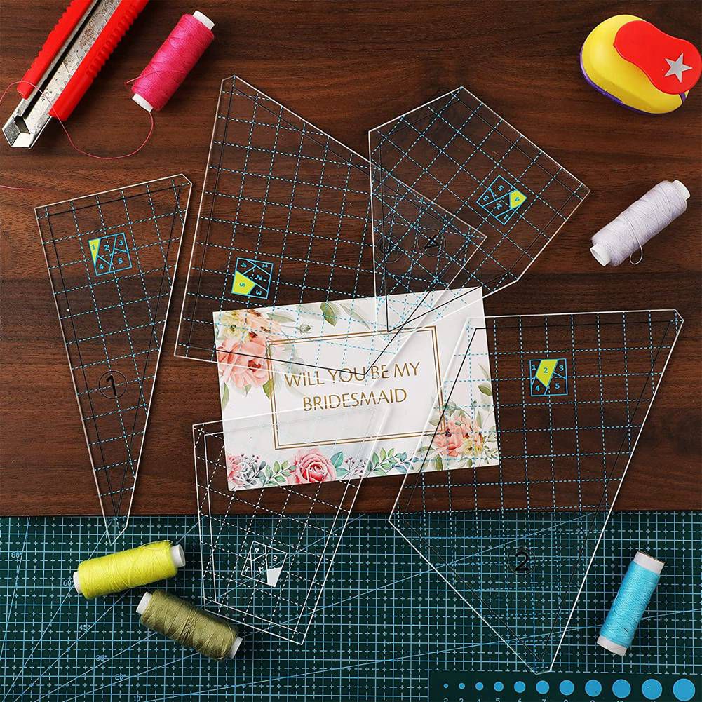 ABIYY-5 Pieces Quilting Templa - Quilting Ruler Square のレビューと価格