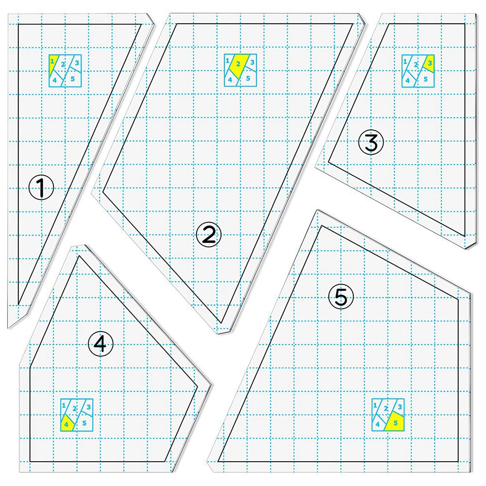 ABIYY-5 Pieces Quilting Templa - Quilting Ruler Square のレビューと価格