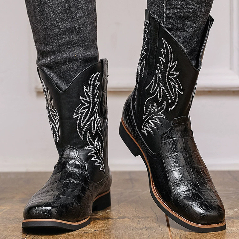 Retro Wide Toe Western Cowboy  - Sewing Embroidery Fabric のレビューと価格