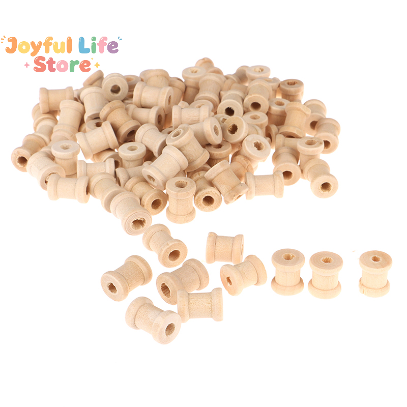 100PCS Wooden Empty Thread Spo - Thread Bobbins Empty のレビューと価格