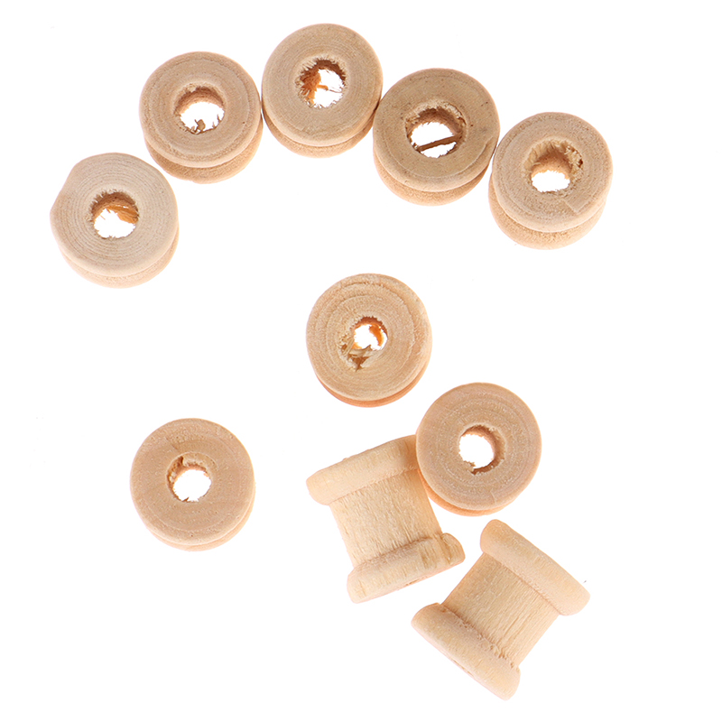 100PCS Wooden Empty Thread Spo - Thread Bobbins Empty のレビューと価格