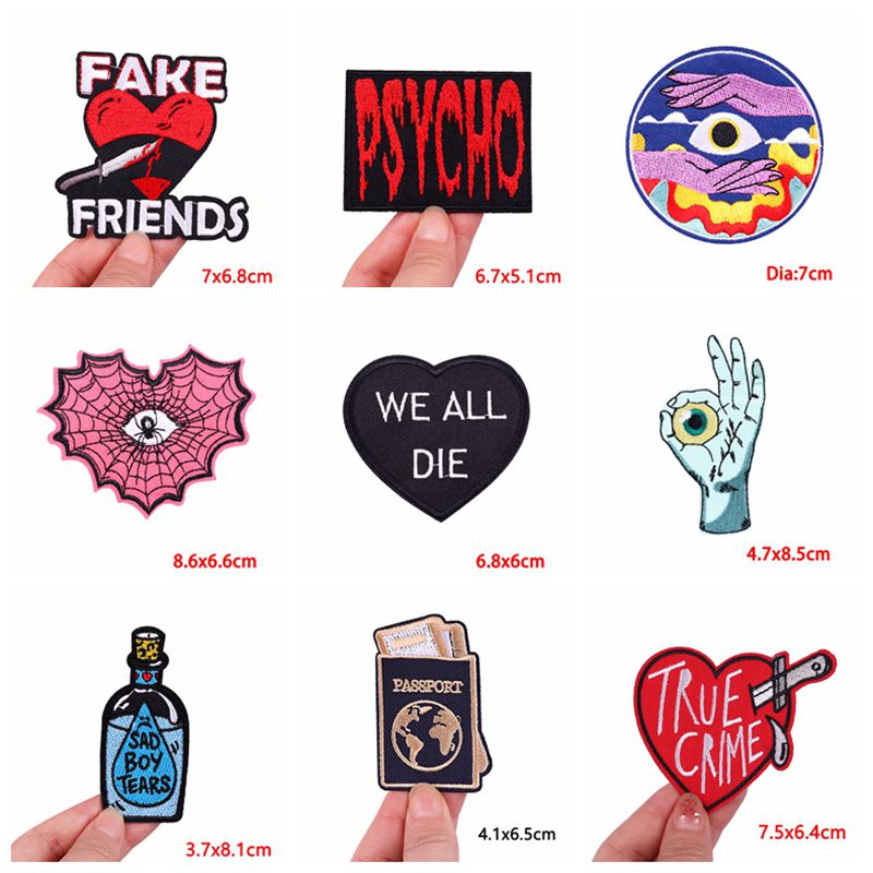 10PCS/Lot Fake Friends Embroid - Velcro Sew On のレビューと価格