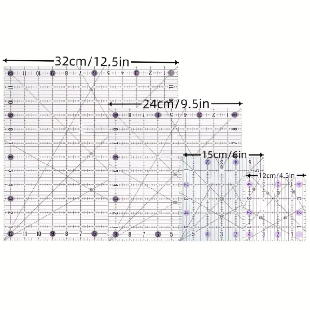 4pcs Square Acrylic Quilting R - Quilting Ruler Square のレビューと価格