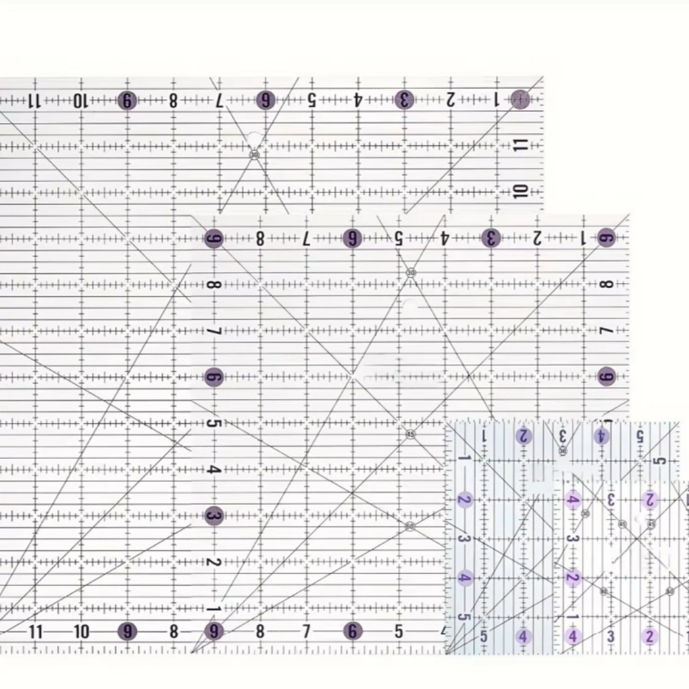 4pcs Square Acrylic Quilting R - Quilting Ruler Square のレビューと価格