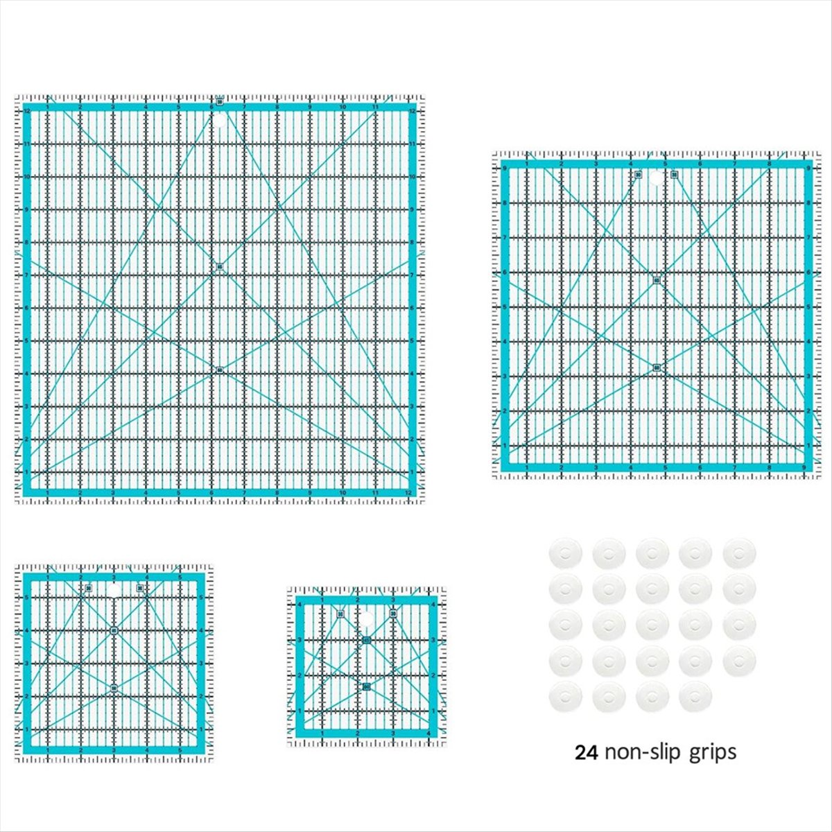 MALL 4pcs Quilting Rulers,Quil - Quilting Ruler Square のレビューと価格
