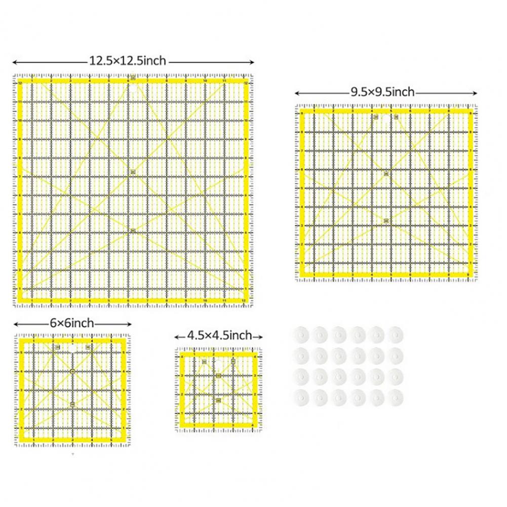 4Pcs Acrylic Quilting Ruler Sq - Quilting Ruler Square のレビューと価格
